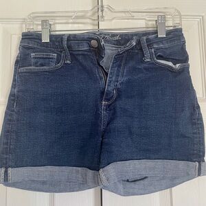 High Rise Midi Shorts